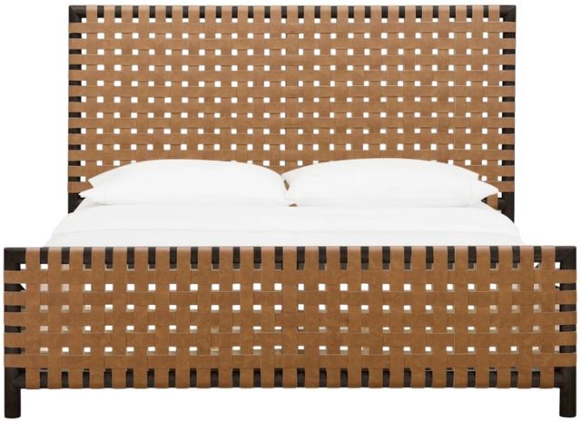 Modus Furniture Dorsey Basalt Gray/Ginger Queen Panel Bed-2