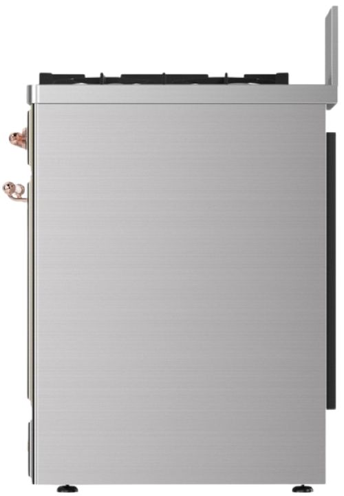 Ilve® Majestic III 30" Stainless Steel Pro Style Dual Fuel Liquid Propane Range with Solid Door and Copper Trim-3