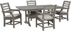 Signature Design by Ashley® Visola 5-Piece Gray Outdoor Dining Set