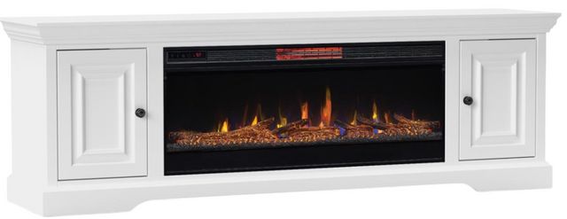 Legends Home Real Cozy Charleston White 78'' Fireplace Console