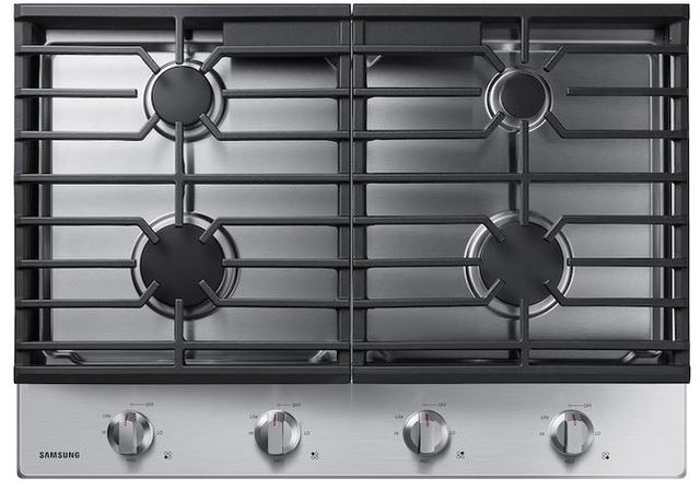 Samsung 30" Stainless Steel Gas Cooktop with Cast Iron Grates-0