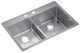 Elkay Crosstown® Polished Satin 2-Hole Equal Double Bowl Dual Mount Sink Kit-0
