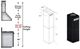 ZLINE 2 Piece 12" Black Island Hood Extension Kit-1