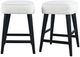 Jofran Inc. Urban Archive Wes Black/White Upholstered Backless Counter Stool-2
