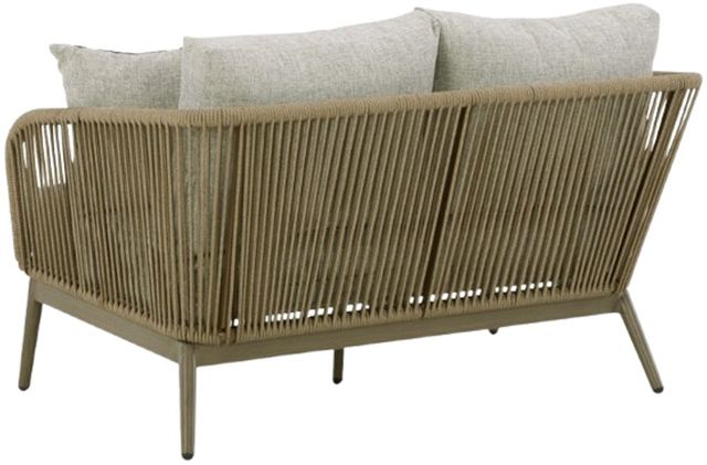 Signature Design by Ashley® Swiss Valley Beige Outdoor Aluminum/Fabric/Rope Loveseat-3