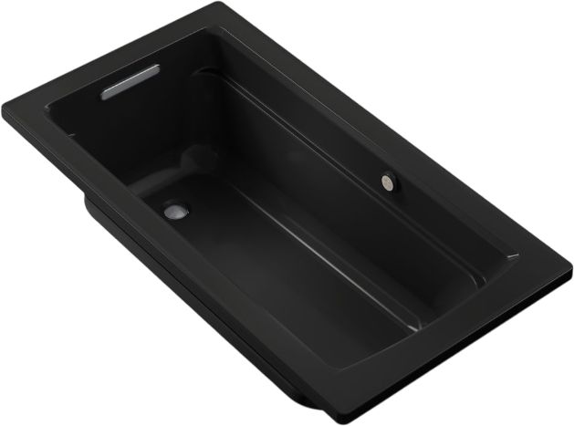 KOHLER® Archer® Black 60" x 32" Drop-In Heated Bubble Massage™ Air Bath-0
