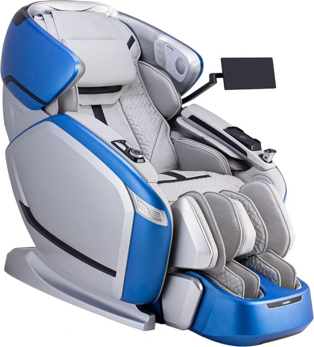 Cozzia® Quantum Blue/Silver Power Massage Chair-0