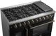 FORNO® Galiano Series Alta Qualita 48" Black and Antique Brass Pro Style Gas Range-3