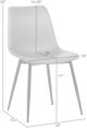 Armen Living Monte Black/Gray Dining Side Chair-2