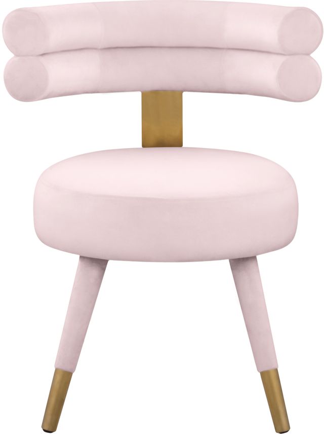 Meridian Furniture Fitzroy Pink Velvet Dining Chair-3