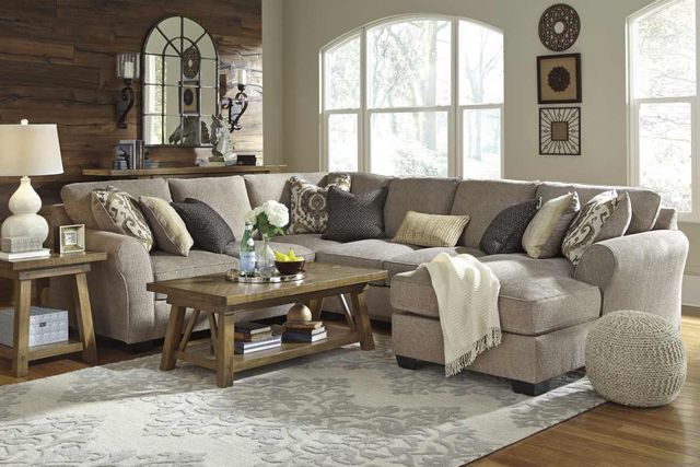 Benchcraft® Pantomine 4-Piece Driftwood Left-Arm Facing Sectional with Chaise and Armless Loveseat-3