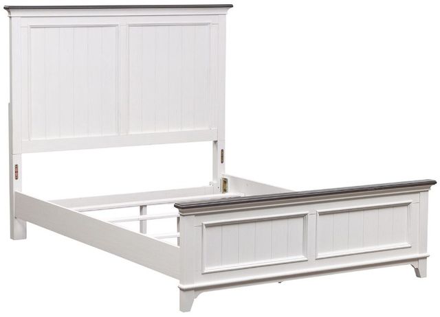 Liberty Furniture Allyson Park Charcoal/Wirebrushed White Youth Full Panel Bed-0
