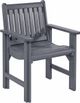C.R. Plastic Generation Line Slate Grey Dining Arm Chair-0
