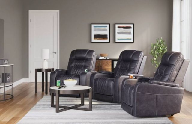 Signature Design by Ashley® Composer 3-Piece Gray Power Theater Seating Set-2