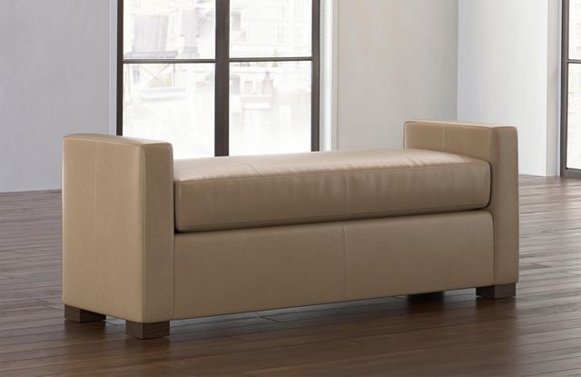 Bassett® Furniture Belmont Light Brown Leather Bench-1