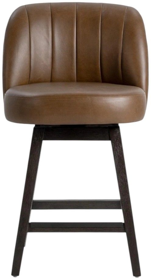 Classic Home Della Camel Swivel Counter Stool-2