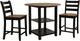 Powell® Vail 3-Piece Black/Wire Brushed Counter Dining Set-0