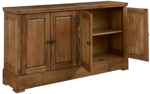 Bassett® Furniture Customizable Benchmade Hawkins Maple Huntboard with Table Leaf Storage-3