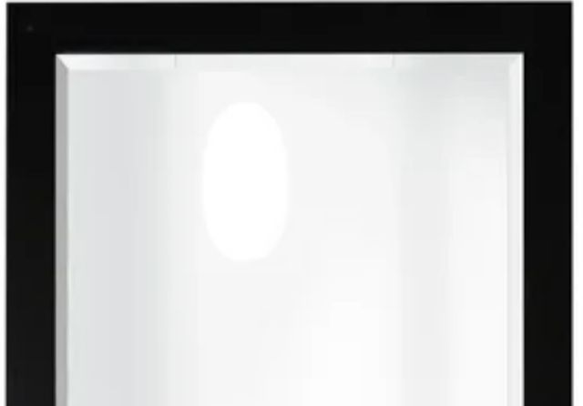 Stylecraft Matte Black Beveled Framed Wall Mirror-1