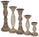 A & B Home Kopan 5-Piece Brown Candle Holder Set-2