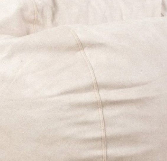 CordaRoy's® Original Ivory Faux Leather Full Bean Bag Chair-1