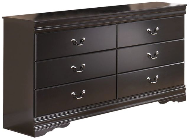 Signature Design by Ashley® Huey Vineyard 2-Piece Black Queen Sleigh Headboard Bed with Dresser-3