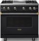 Viking® 5 Series 36" Onyx Pro Style Gas (LP) Range with Brushed Brass Trim-0