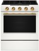 KitchenAid® 30” Porcelain White Slide-In Gas Range with Convection Cooking Modes and 2-in-1 Burner-0