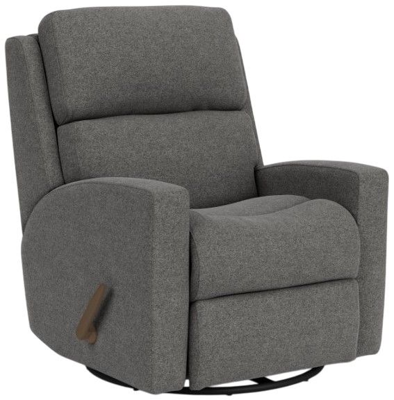 Flexsteel® Catalina Gray Flagstone Swivel Gliding Recliner-0