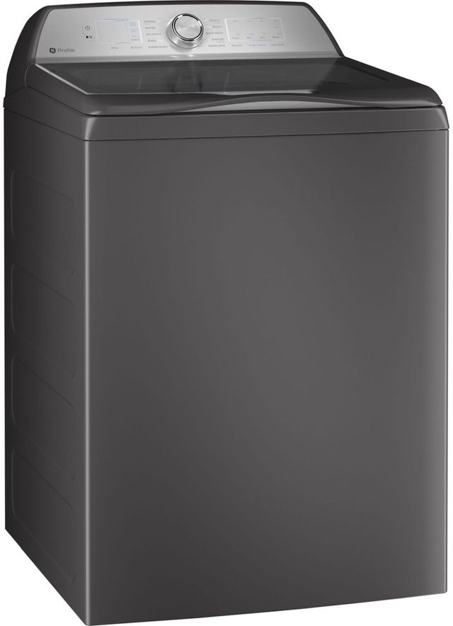 GE Profile™ Diamond Gray Top Load Washer & Gas Dryer Laundry Pair-3