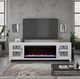 Legends Home Haven White 82" Fireplace TV Stand with Glass Doors-1