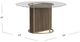 Bassett Mirror Stefan Glass Top Dining Table with Champagne Chalk Gray Base-2