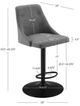 Powell® Bruce Dark Bronze/Gray Adjustable Bar Stool-1