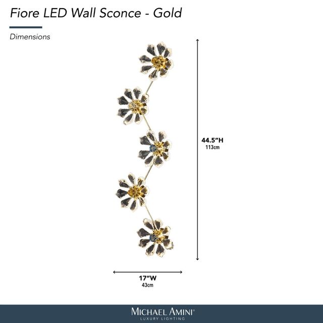 Michael Amini® Fiore Gold LED Wall Sconce-2