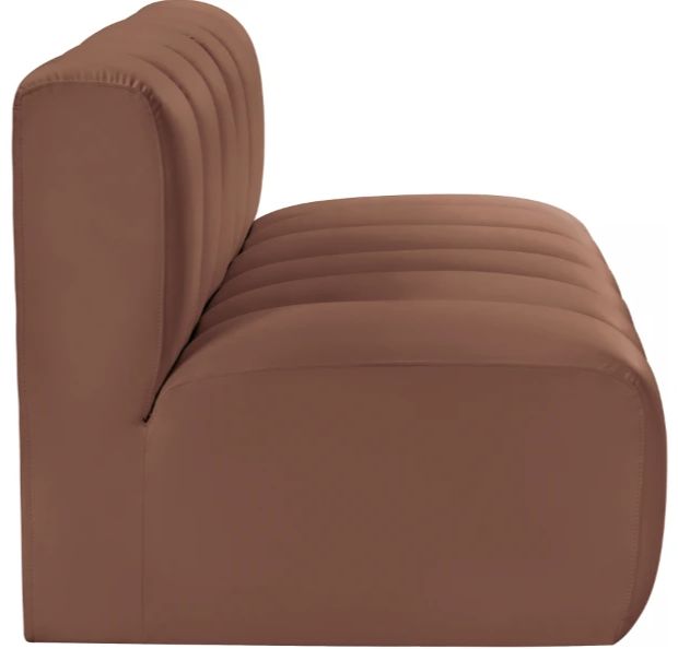 Meridian Furniture Arc 2-Piece Cognac Leather Sectional-3