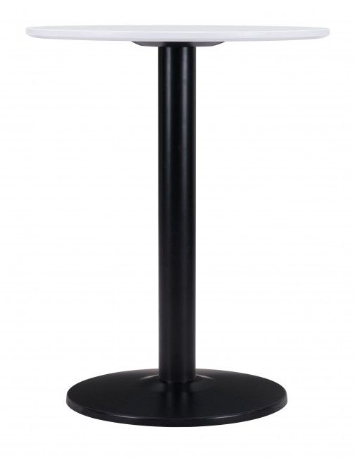 Zuo® Modern Alto Bistro White Bistro Table with Black Base-0