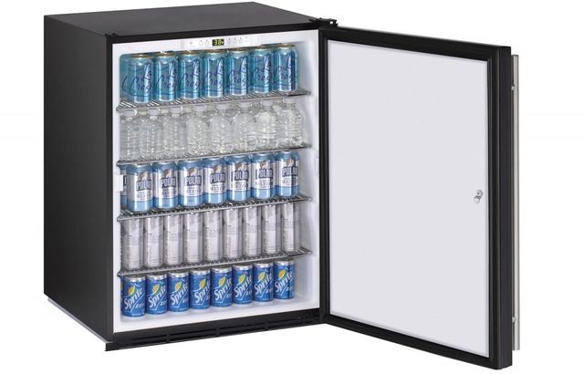 U-Line® ADA Series 24" 5.3 Cu. Ft. Black Built-In or Freestanding Under The Counter Refrigerator-2