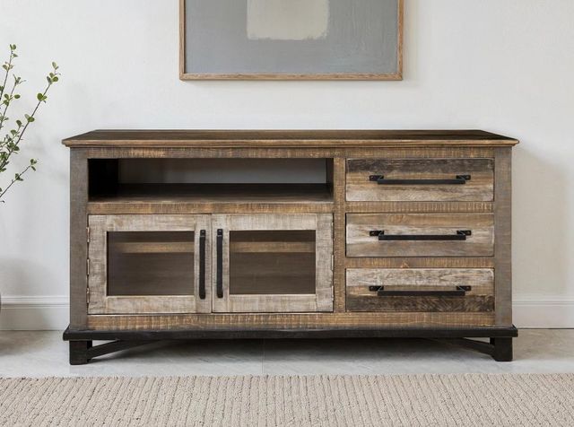 International Furniture Direct Loft Brown/Gray 62" TV Stand-1