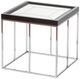 Michael Amini® Carmela Glossy Charcoal Sand End Table with Silver Base-3