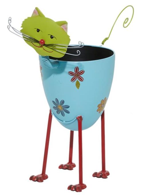 Deco Marche Blue Cat Planter-0