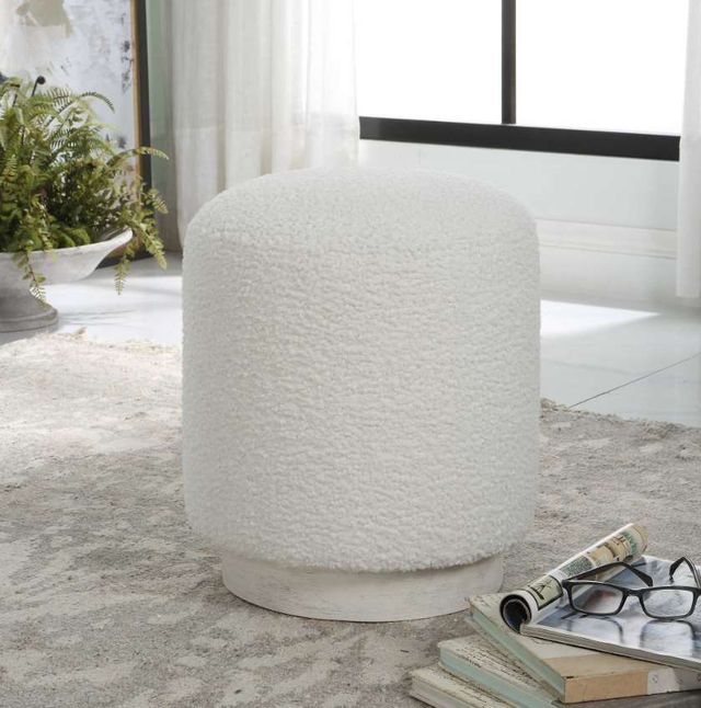 Uttermost® Avila White Ottoman-1