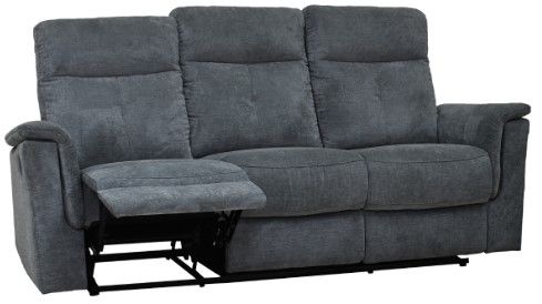 Mazin Furniture Ellesmere Grey Manual Reclining Sofa-1