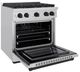 ZLINE Autograph Edition 30" Stainless Steel Pro Style Gas Range with 4 Burner Cooktop and Matte Black Accents-4