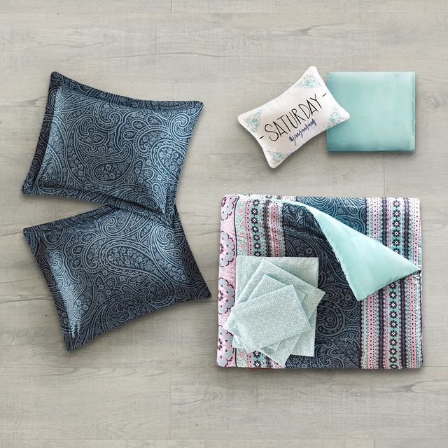 Olliix by Intelligent Design Gemma Blue Twin Comforter and Sheet Set-2