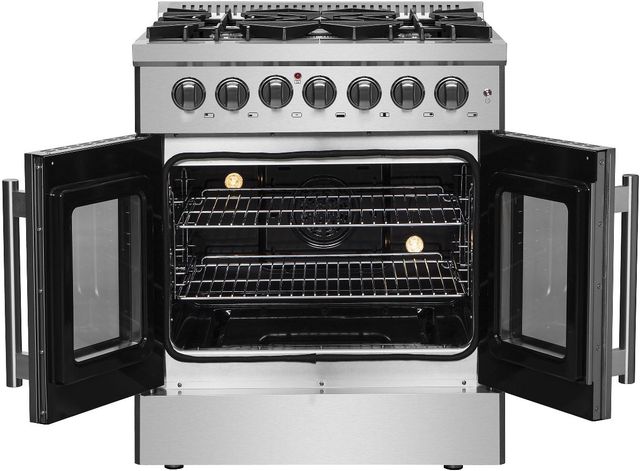 FORNO® Galiano 30" Stainless Steel Pro Style Dual Fuel Range-2
