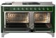 Ilve® Majestic III 60" Emerald Green Pro Style Dual Fuel Liquid Propane Range with Solid Door and Chrome Trim-1
