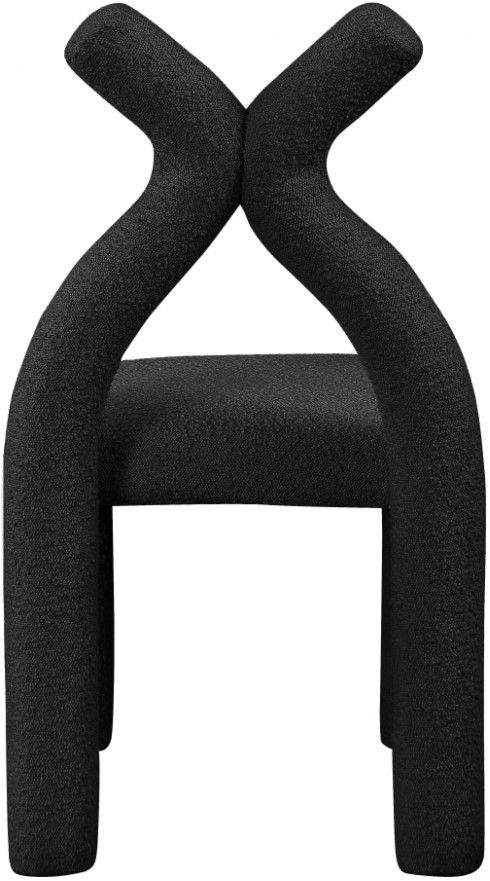 Meridian Furniture Xena Black Upholstered Dining Side Chair-3