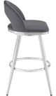 Armen Living Charlotte Brushed Stainless Steel/Grey 30'' Barstool-2