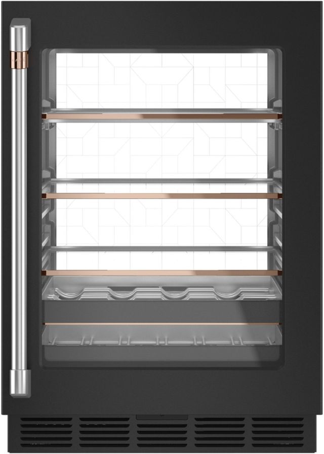 Café™ 24" 5.1 Cu. Ft. Matte Black Beverage Center-0