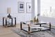 ACME Furniture Lafty Clear Glass Top Coffee Table with Copper Base-1